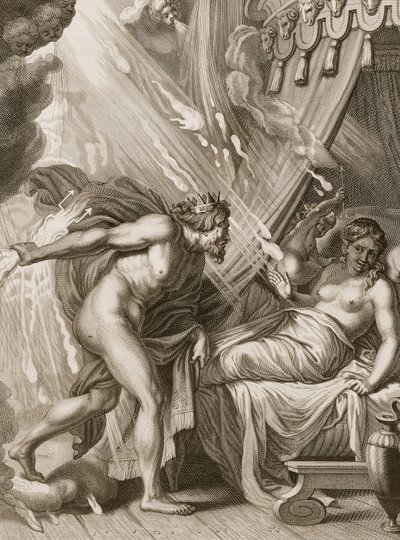 Semele wird von Jupiters Feuer verzehrt von Bernard Picart